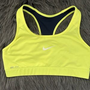 Nike bright yellow sports bra